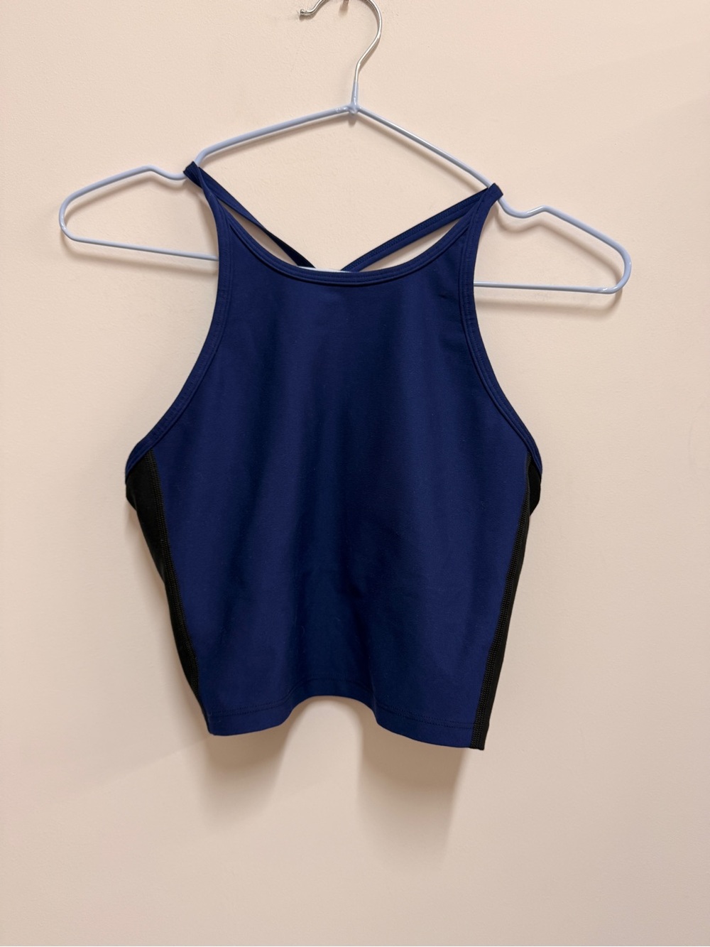 summersalt Royal Blue Racerback Tank with Black Panels